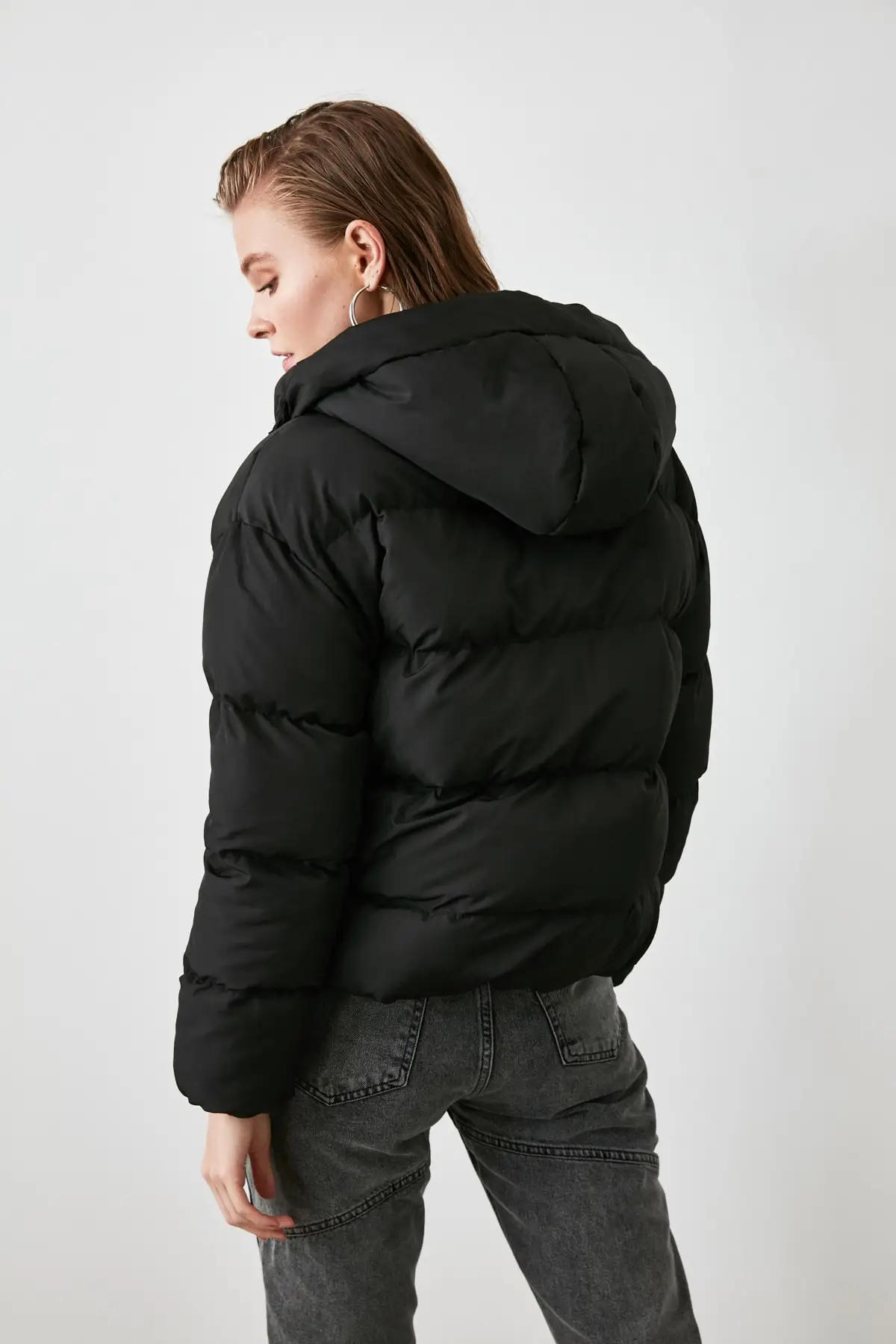 

MLLA Black hooded Inflatable Coat TWOAW21MO0022