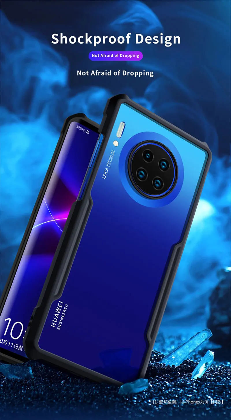 Ультратонкий Роскошный прозрачный силиконовый чехол для huawei mate 20 30 P30 Por X