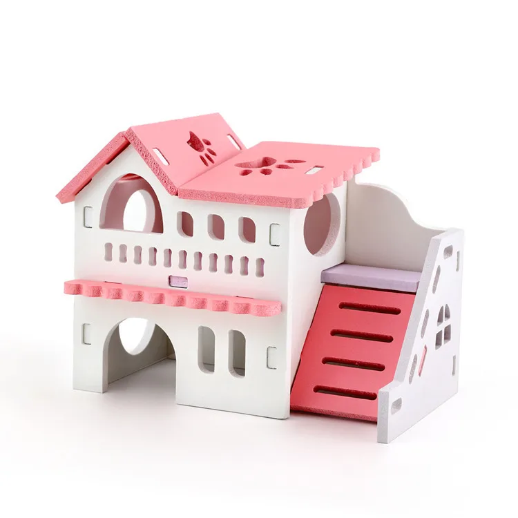 Деревянное гнездо для хомяка роскошная клетка домашних животных игрушка хижина |