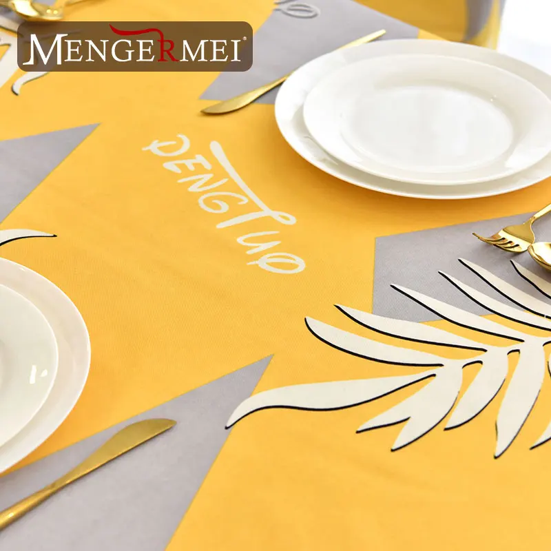 MENERME лист желтая скатерть Чехол для стула в скандинавском стиле