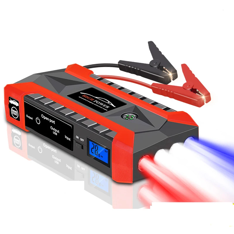 

28000mAh Car Jump Starter Power Bank Portable Car Battery Booster Charger 12V Starting Device Diesel Car Starter Power Bank 4USB