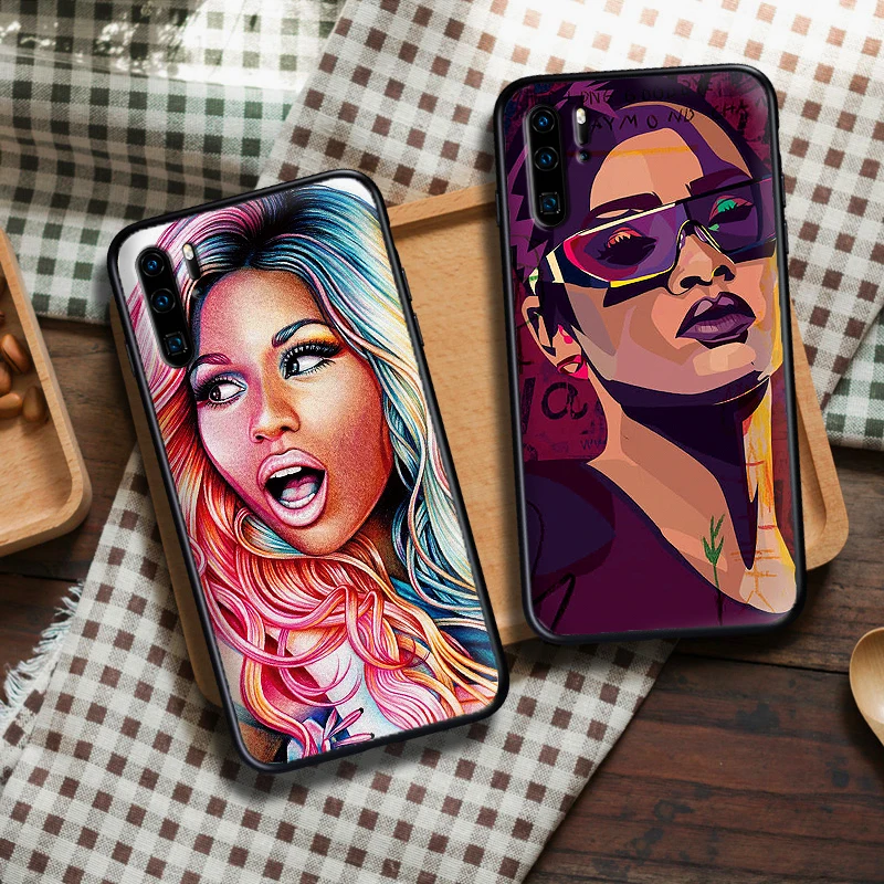 Мягкий силиконовый чехол rihanna с рисунком для девочек huawei P30 Lite Pro P Smart 2016 2019 P8 P9 P10 P20