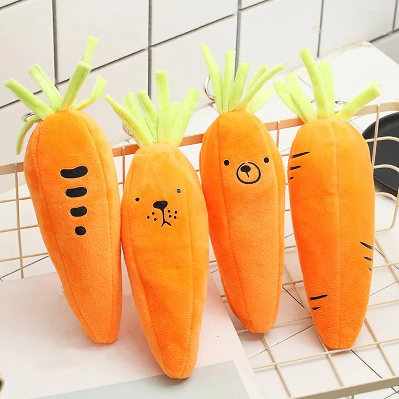 

1PC Creative Carrot Plush Pencil Case for Students Pencil Pouch Pen Storage Bag Korean Stationery School Office Supplies