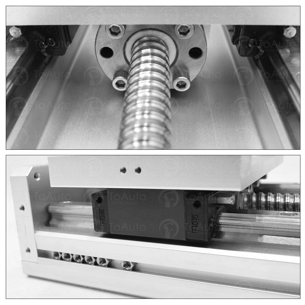 

Stroke 400mm C7 CNC Sliding Table Lead Screw 1605 Manual Operation Linear Guides Repositioning Resolution 0.02mm for CNC Machine