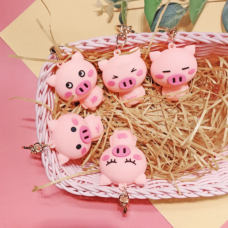 Милый розовый брелок с поросенком мультфильм кукла подвеска на рюкзак защита