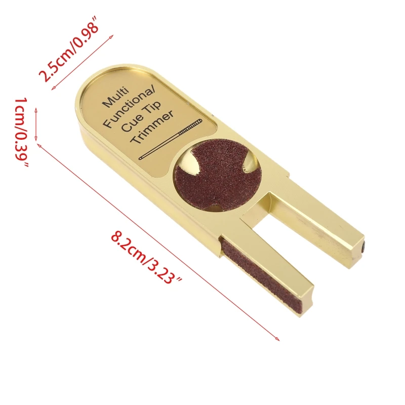 

U Shape Billiards Pool Snooker Cue Tip Scuffer Trimmer Muti-functional Nickel Shaper Burnisher Repair Tool