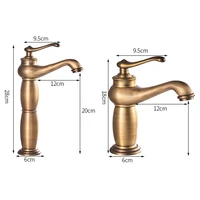 vidric bathroom faucet antique bronze solid brass basin sink brass faucets single handle water mixer taps bath tap torneiras cra