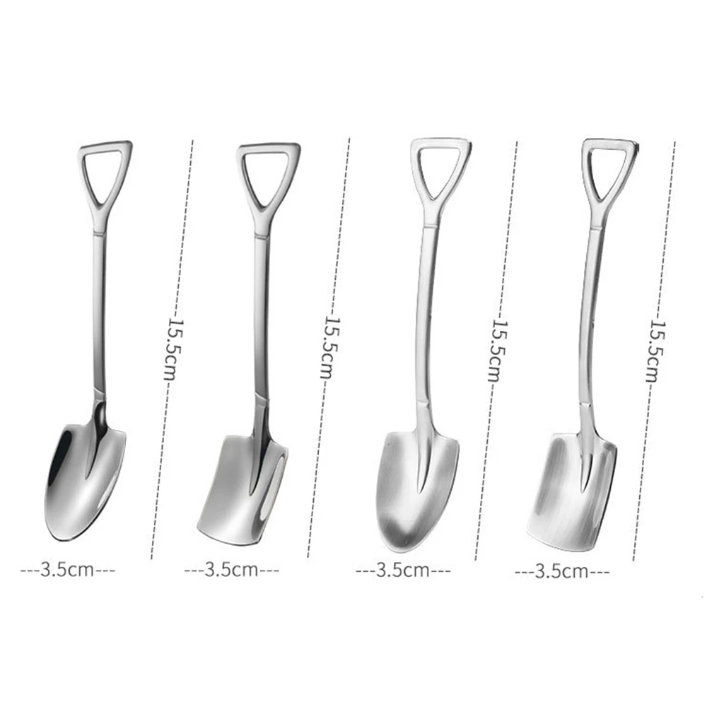 

Stainless Steel Coffee Spoon Retro Shovel Spoon for Ice Cream Watermelon Spoon Creative Tea-Spoon Tableware Kitchen Accessories