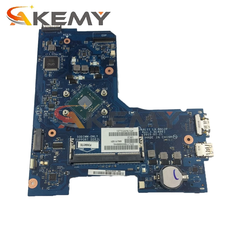 Akemy материнская плата для ноутбука Dell inspiron 5451 5551 AAL11 LA-B912P Pentium N3540 Процессор CN-00V51V