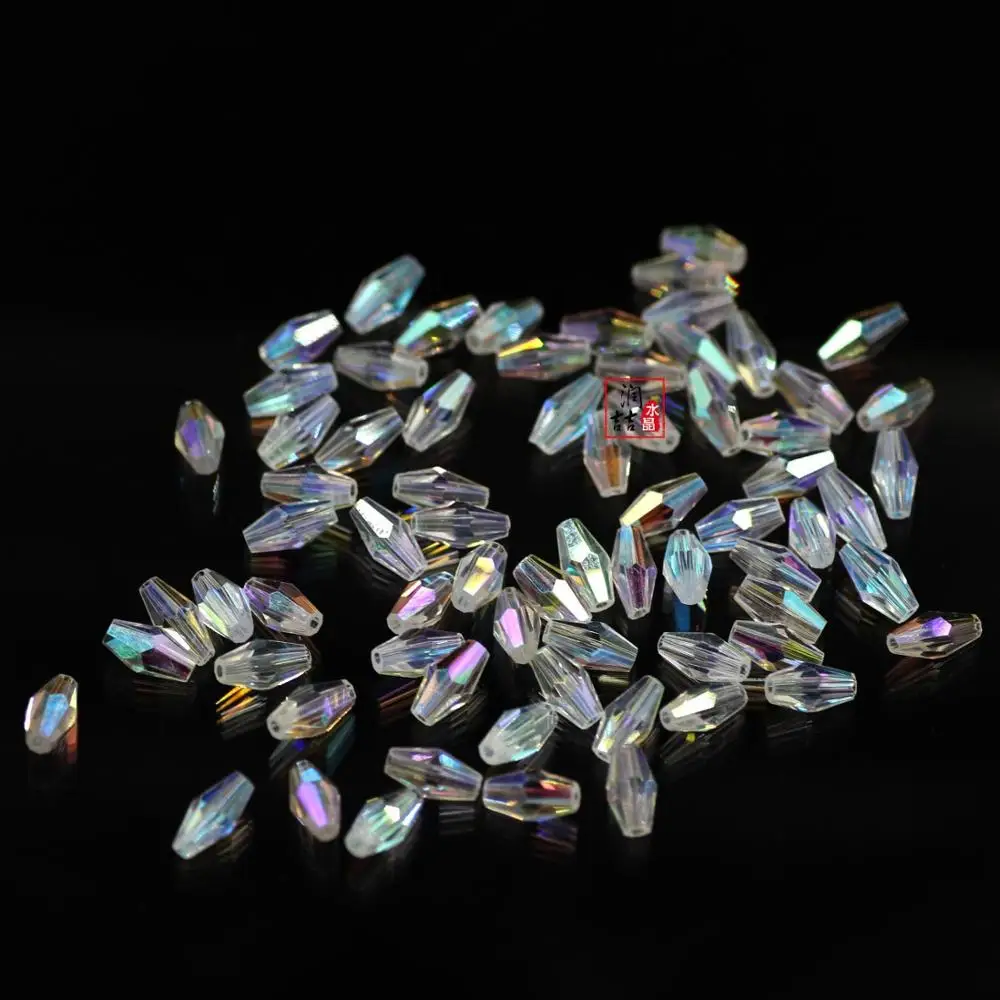 100 шт. изысканные двухконусные бусины из австрийского хрусталя 3x6/4x 8/6x12 мм для