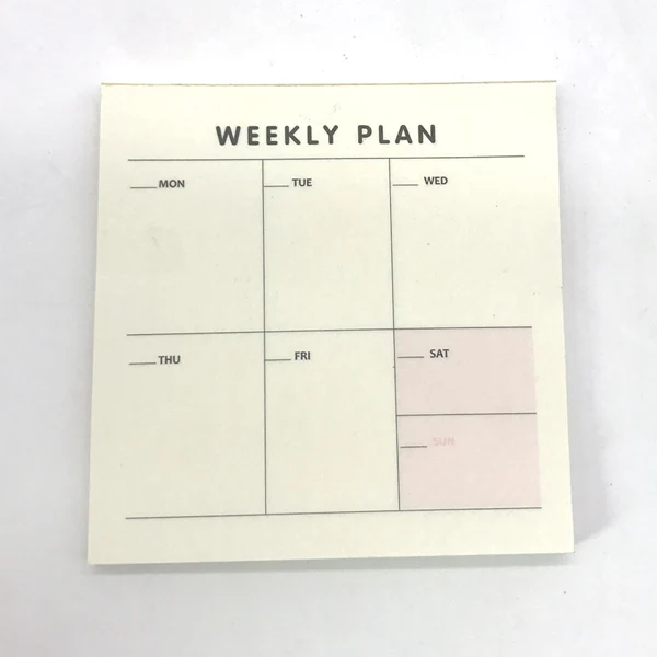 weekly plan Записная книжка caderno memo pad notes to do list еженедельник zeszyty szkolne libreta sticky papeleria notas adhesivas canceleria - Цвет: weekly plan