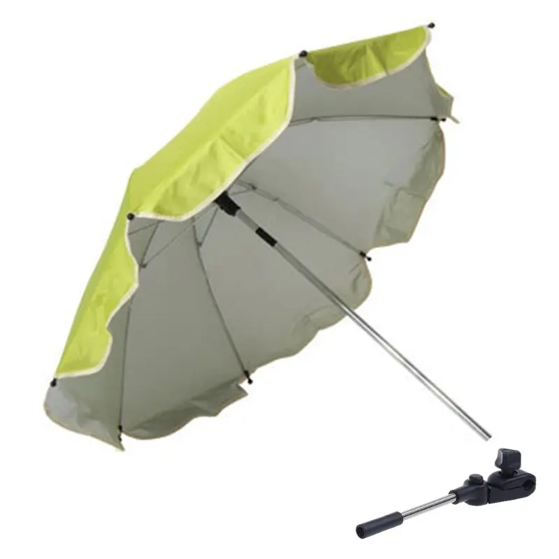 

1 Set Baby Carriage Parasol Child Stroller Umbrella Silver Plastic UV Sun Protection Universal Portable Umbrella J2HD