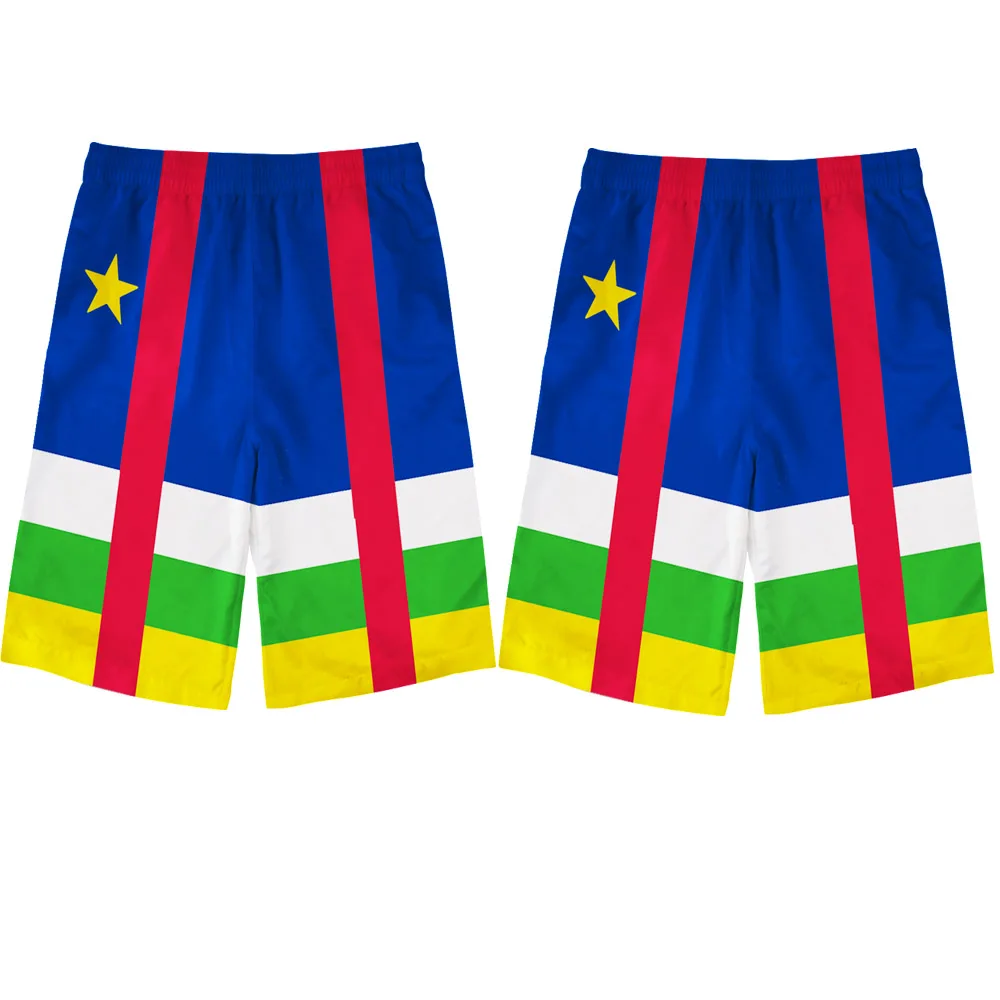 

CENTRAL AFRICAN youth free custom name number caf casual shorts nation flag centrafricaine french print photo beach shorts