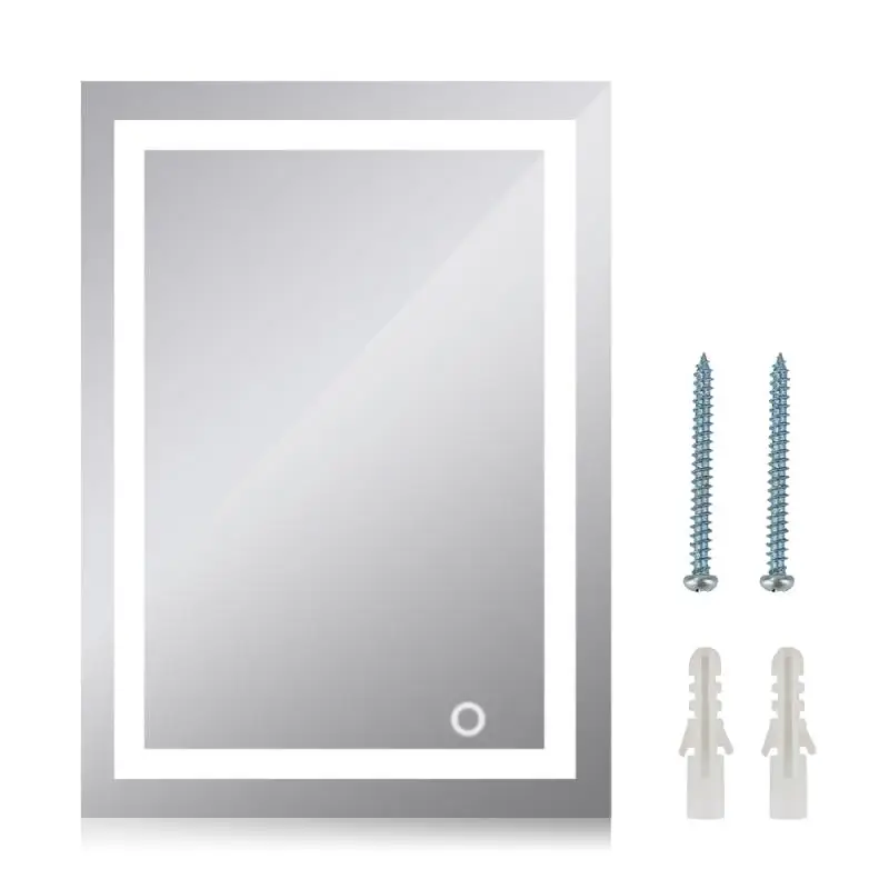 

Зеркало настенное прямоугольное со светодиодной подсветкой и сенсорной кнопкой