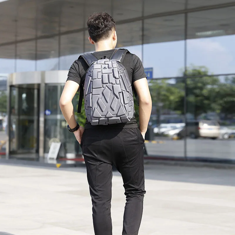 

School Student Backpack Business Travel Bag with Earphone Port Outdoor Waterproof Personality Sports Packs -6 Colors