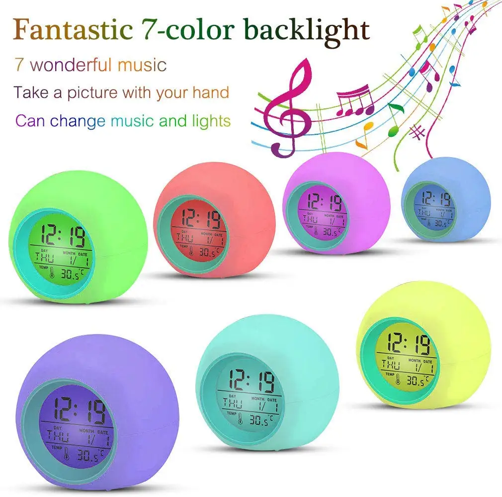 Многофункциональная цветная Хлопушка с будильником лампа для сна светодиодный