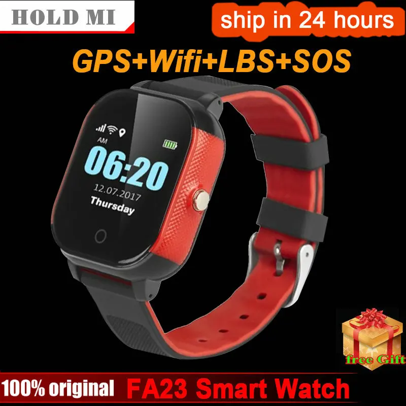 FA23 умные детские часы GPS WI FI IP67 Водонепроницаемый детей SIM карты сенсорный Экран SOS