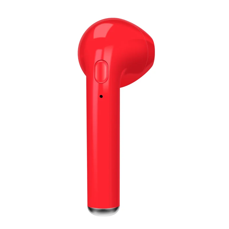 Red single I7s TWS беспроводные Bluetooth наушники с гарнитурой наушники для Iphone X 6 7 8 plus samsung Xiaomi huawei LG - Цвет: Red single