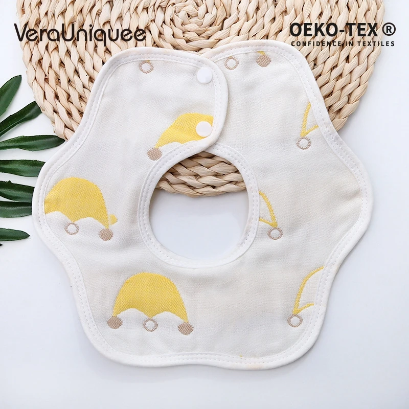 Детские нагрудники VeraUniquee Слюнявчики для новорожденных Регулируемые мягкие