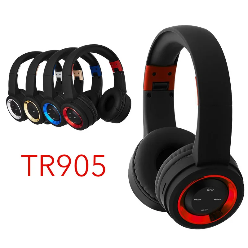 

Беспроводная Bluetooth-гарнитура TR905, 3D сабвуфер, складные наушники с шумоподавлением, модные высококачественные очень длинные наушники в режим...