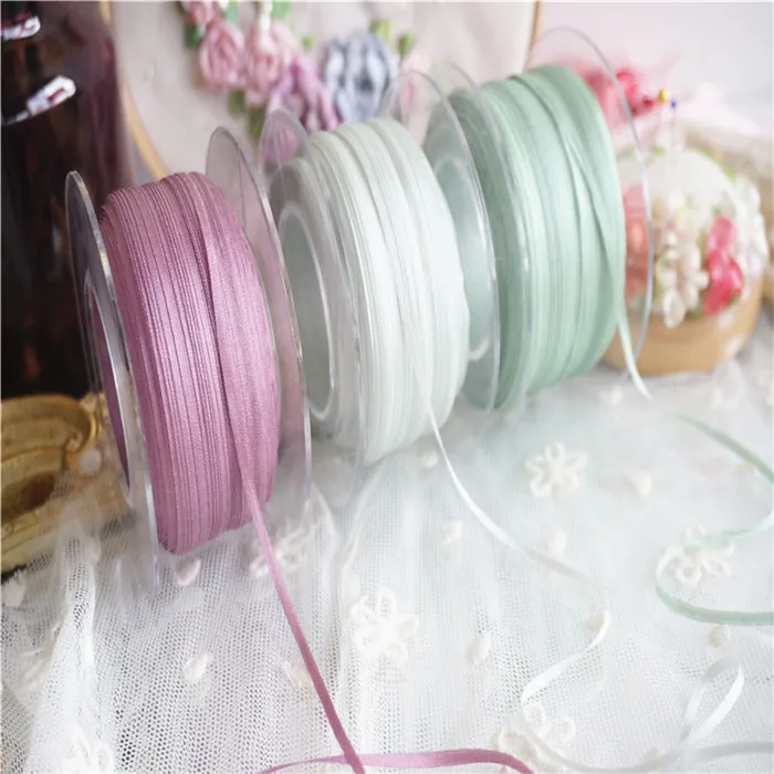 Новый цвет 2 мм однотонные цвета 100% чистый шелк вышивка лента тонкая тафта