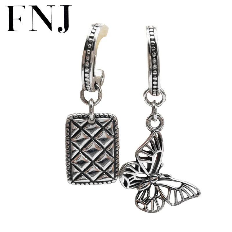 

Женские асимметричные серьги FNJ, из серебра 925 пробы, с бабочкой