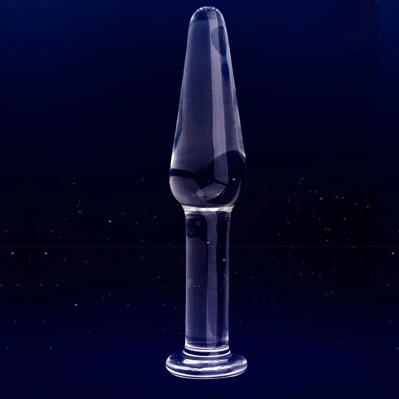 Стеклянная Анальная пробка со стразами мужской массажер простаты стимуляция