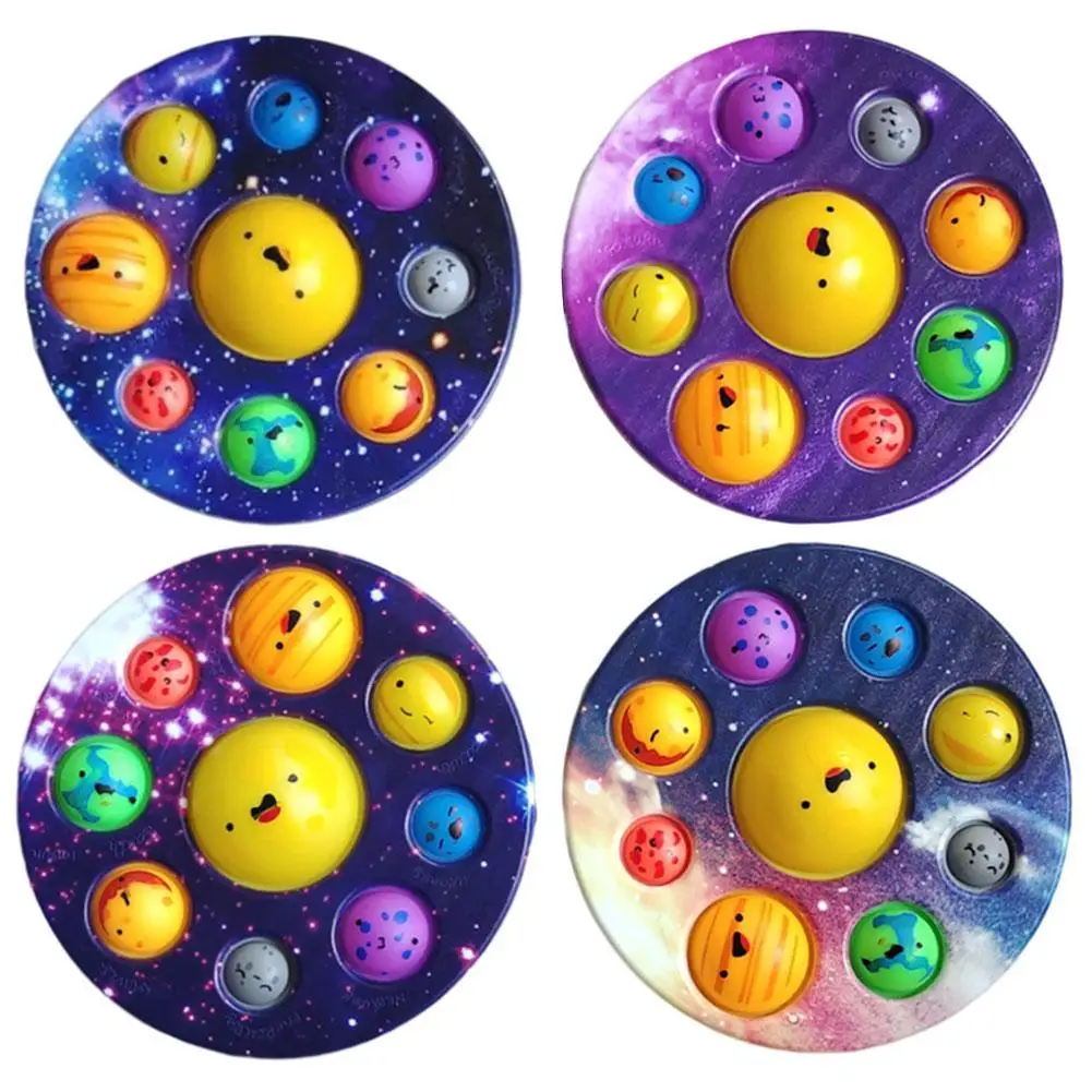 

Mini Fidget Toy Simple Dimple Push Bubble Sensory Toy Planet Finger Squeeze Toy For Kid Adult Stress Relief Anxiety Toy Kid