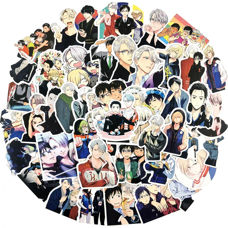 YURI!!! on ICE Anime Decor Stickers - 10/50pcs/lot for Tablets, Motorcycles, Suitcases, Laptops, Phones, Refrigerators and Skateboards image 3