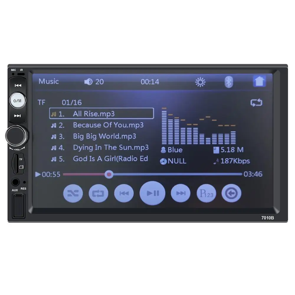 2 Din Авторадио 7 &quotHD мультимедиа Mp3 музыкальный плеер сенсорный экран автомобиля