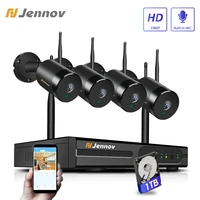 jennov 8pcs 2mp cctv wireless system hdd audio record h 264 1080p outdoor p2p wifi ip security camera set video surveillance kit