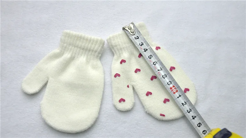 BalleenShiny Baby Knitted Gloves For Boys&Girls Solid Color Thicken Fluffy Gloves Toddler Warm Mittens Winter Accessories