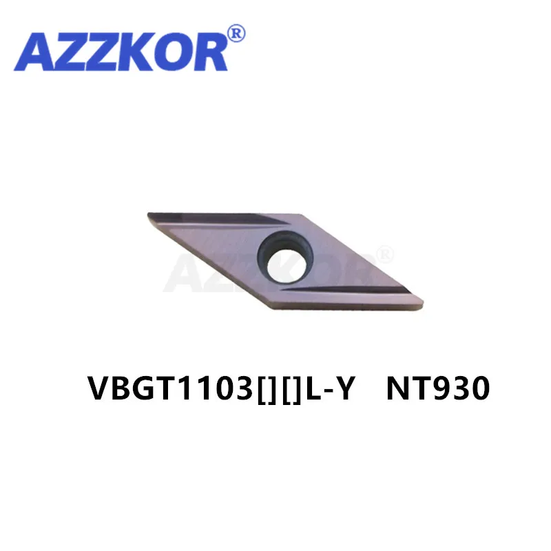 VBGT1103 R-Y NT930 карбидные вставки резец AZZKOR CNC токарные инструменты для нержавеющей