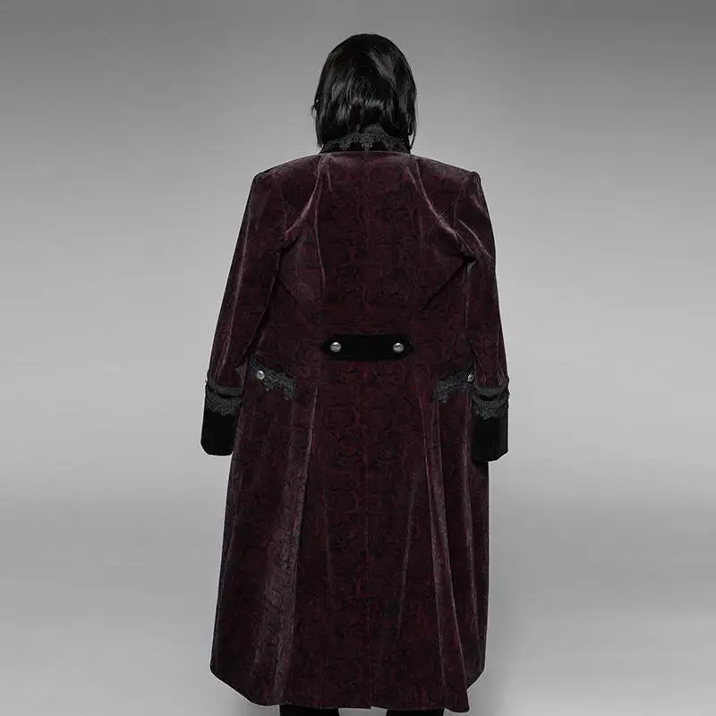 Мужские бордовые и черные WY-942LCM в стиле панк | Мужская одежда