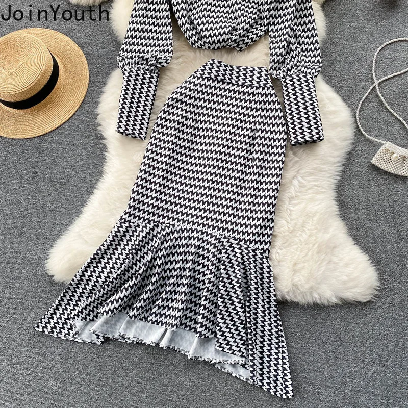 Комплект из двух предметов Joinyouth в Корейском стиле женская Свободная рубашка топ