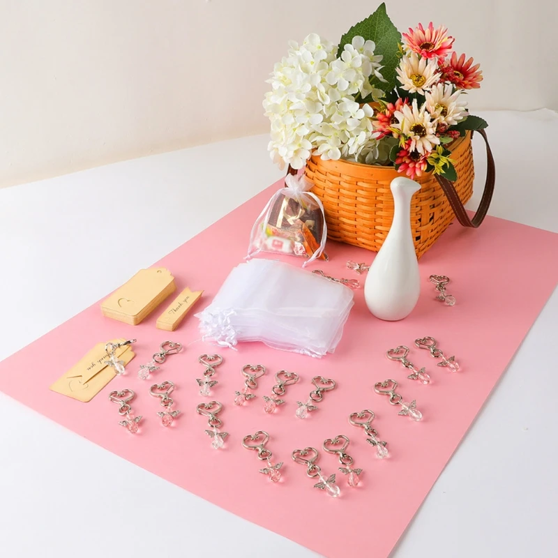 

Цепочка для ключей с подвеской в виде Ангела из органзы, 30 комплектов