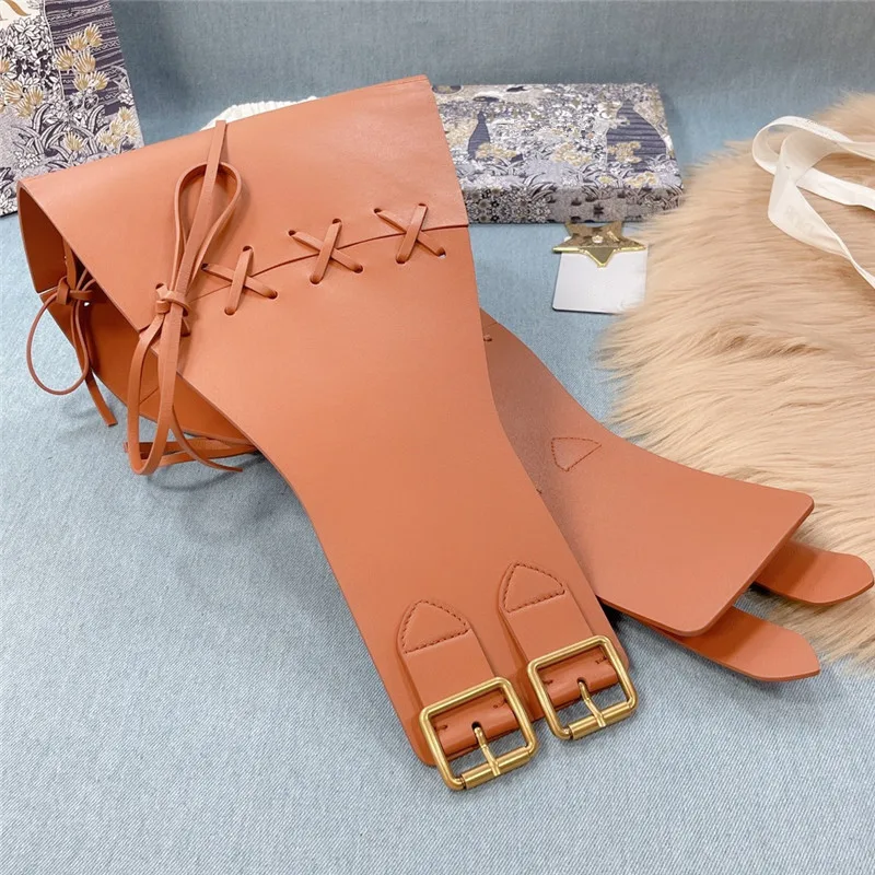 

2021 new brand women's waistband is versatile with wide belt waistband and fur skirt and leather skirt. Women's elasticwaistband