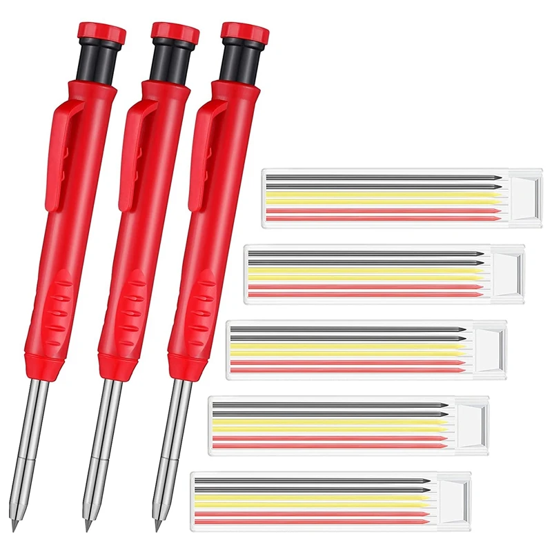 

4 Pieces Solid Carpenter Pencil Construction Carpenter Marker for Wood Marker Drawing Scriber Woodworking Architect