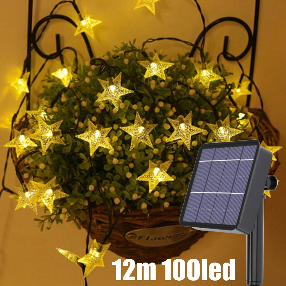 

100LED Star Light String 12M Fairy String Light Twinkle Garland Outdoor Festival Light Christmas Holiday Party Wedding Decor