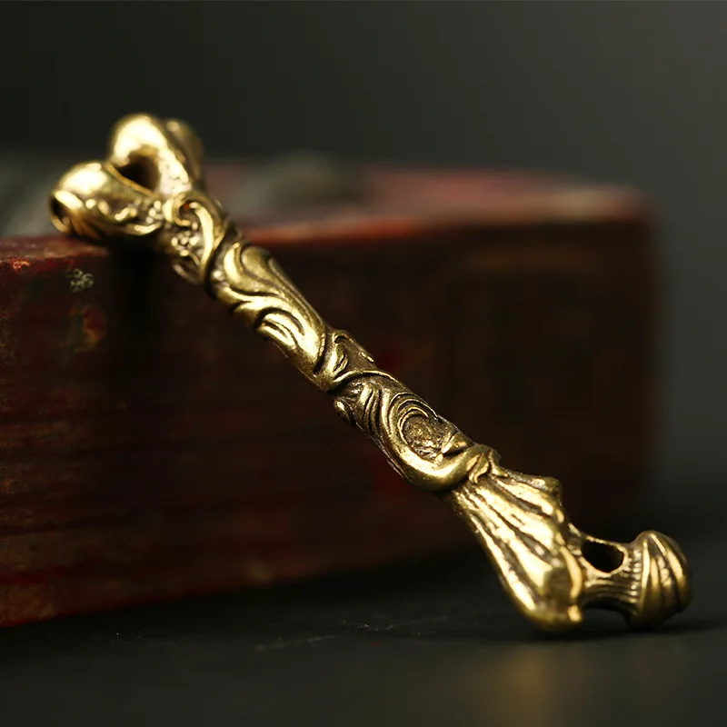 Punk Brass Pattern Leg Bone Pendants for Keychain Necklace Decorations Accessories Rock Men Biker Car Key Chain Hangings Jewelry | Украшения