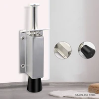 140mm stainless steel windproof door stopper foot step on fixed catch latch holder with screw toilet room furniture hardware