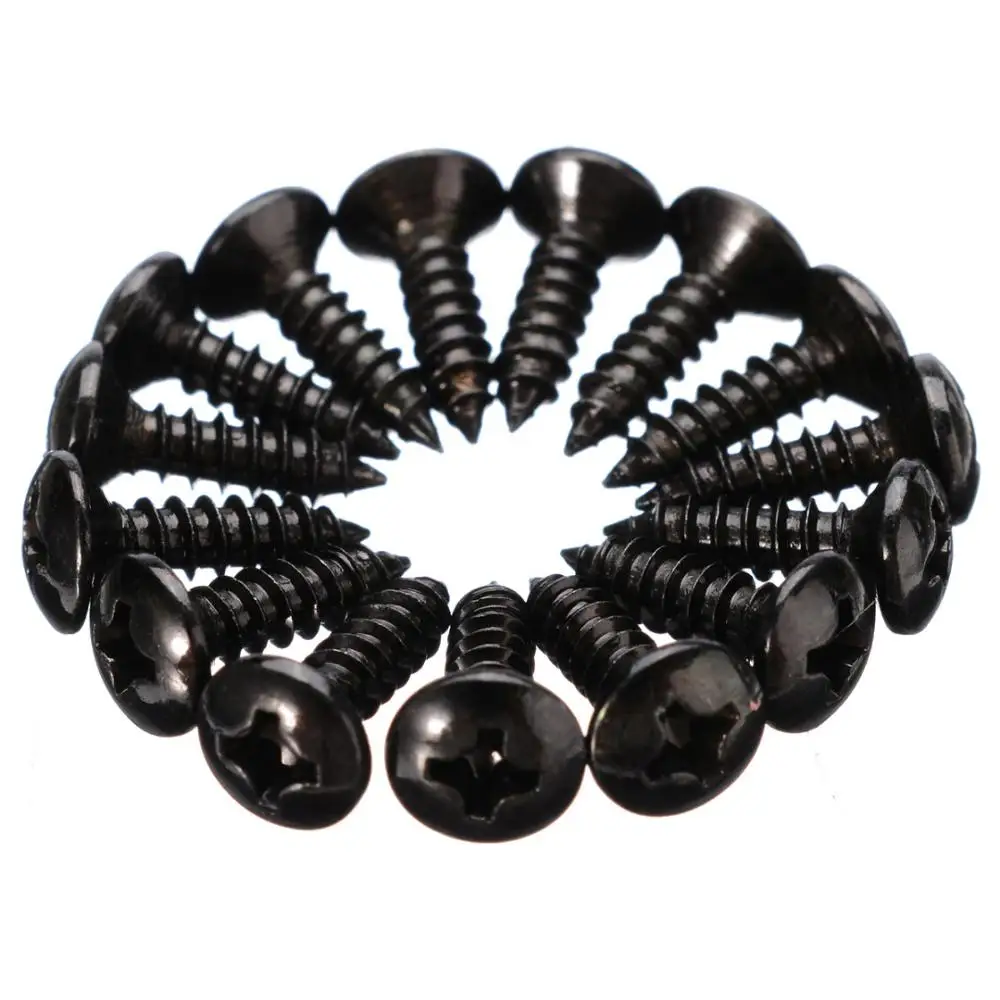 50 teilesatz elektrische gitarre bass schlagbrett abdeckung platte schrauben für gitarre bass metall fest schraube großhandel gold schwarz