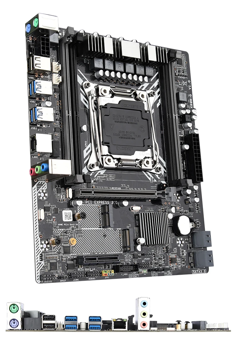 Комплект материнской платы Jingsha X99MG LGA 2011-V3 с Xeon E5 2620V3 и 2*8 = 16 Гб DDR4 2133 МГц ECC REG ОЗУ