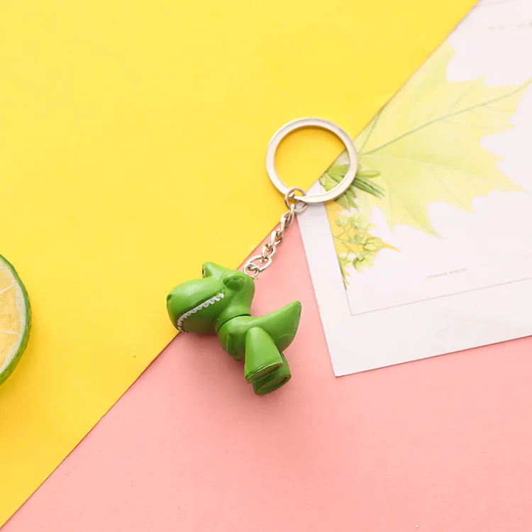 Rex Keychain Игрушка "Дисней" История 4 Рекс Зеленый Динозавр версии 22 см ПВХ Фигурки мини кукла Дети Рождественский подарок модель игрушки для детей - Цвет: Rex Keychain