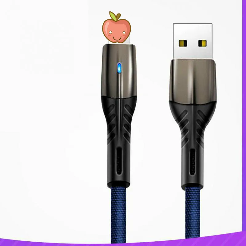 Расширяющийся кабель для передачи данных с дыхательным светом iPhone Android Type c