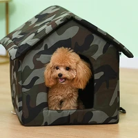 dog cat kennel bed waterproof oxford pet tent housebasket cozy kitten sleeping warm comfort cushion cat nest tent house