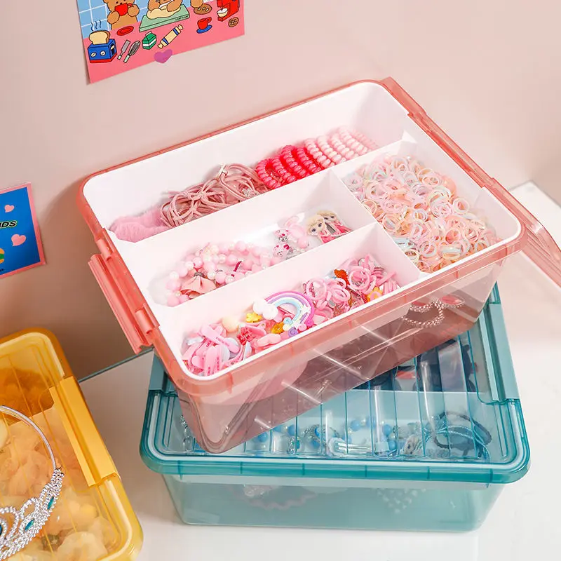 

Hair Accessories Storage Box Children's Head Rope Rubber Band Hairpin Hair Hoop Jewelry Box Dressing Toy Finishing Box