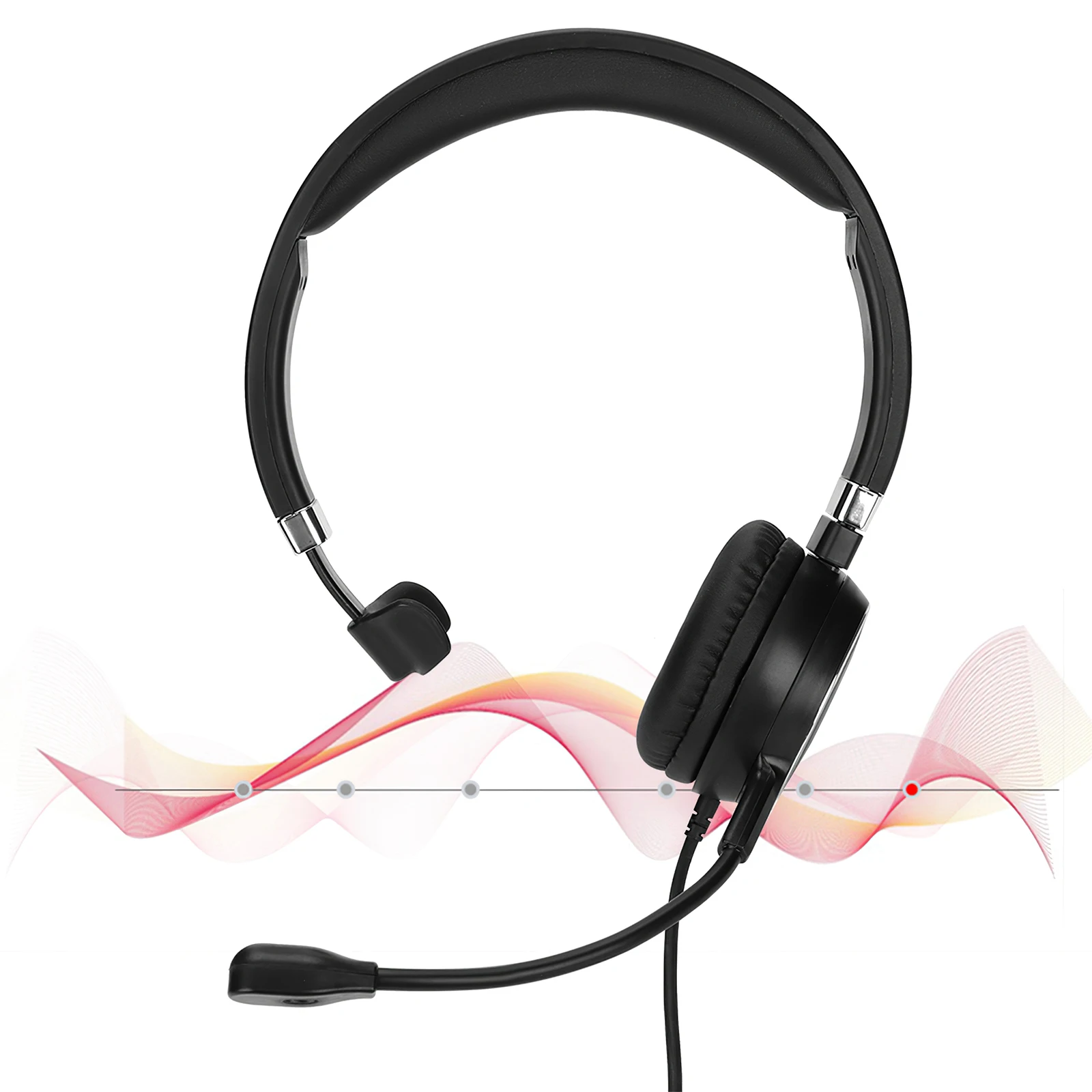 

USB Headset Headphone With Clear Sound Quality Leather Ear Cushions For Office Laptop Telephone Wired Office Headset Computer