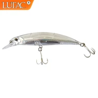 lutac 95mm 16g fishing products wholesale black minnow long casting sinkking minnow trout and bass baits