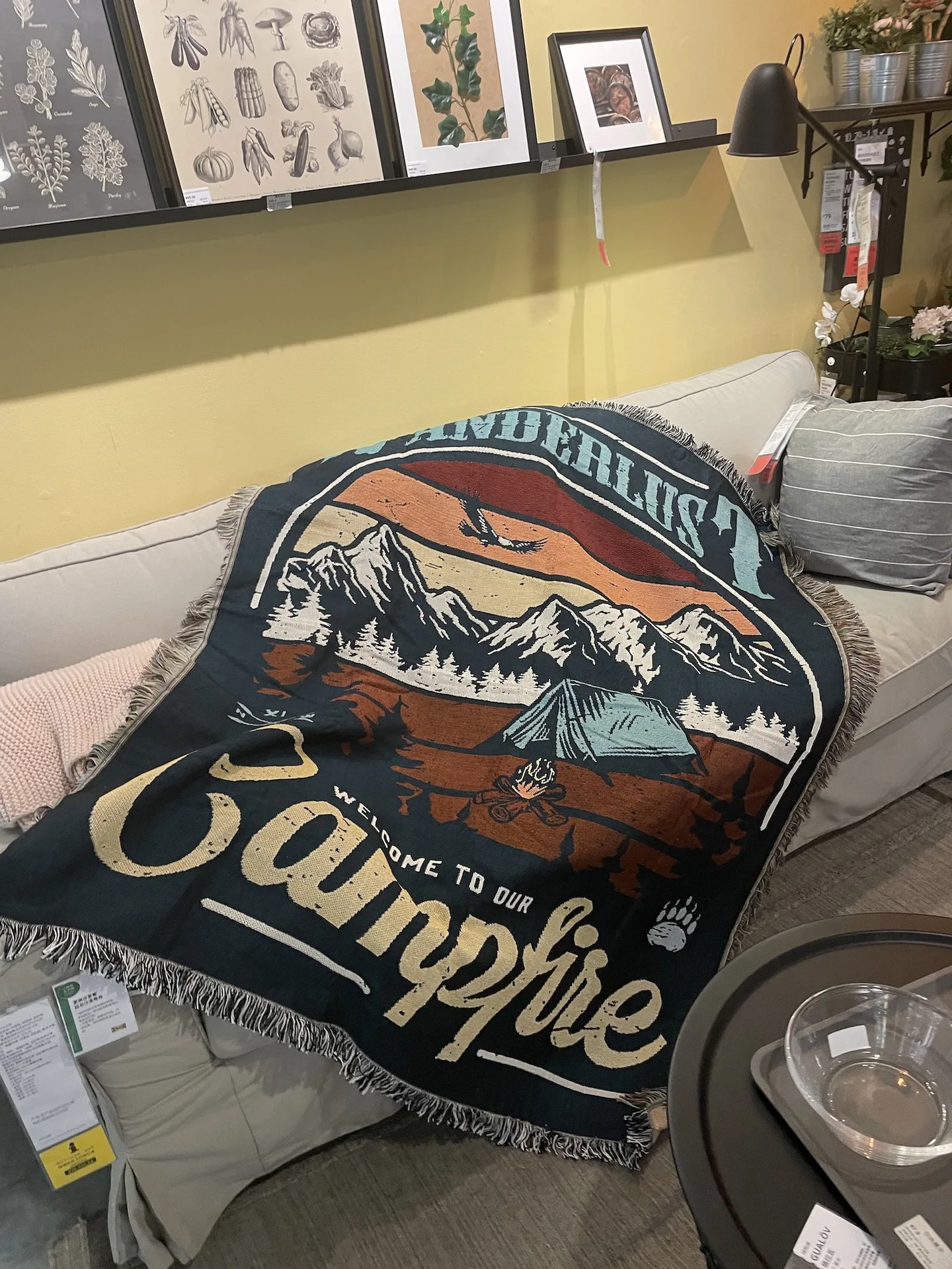 Горная палатка-одеяло для отдыха на природе настенный гобелен художественный